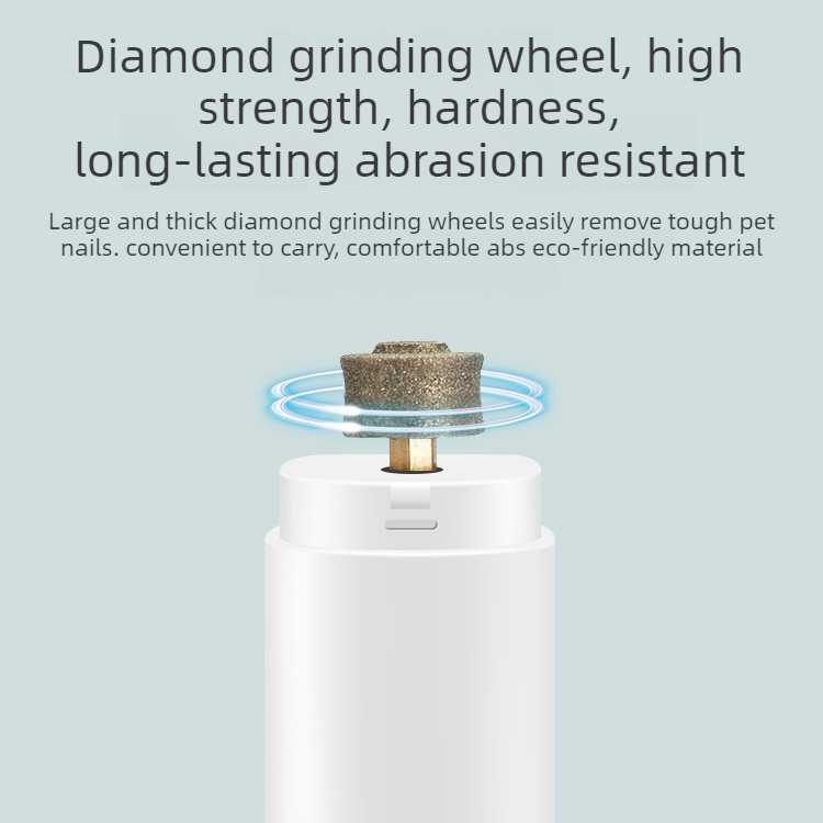 Rechargeable Electric Pet Nail Grinder with LED Light, Universal Grinder for Cats and Dogs - White - Image 3