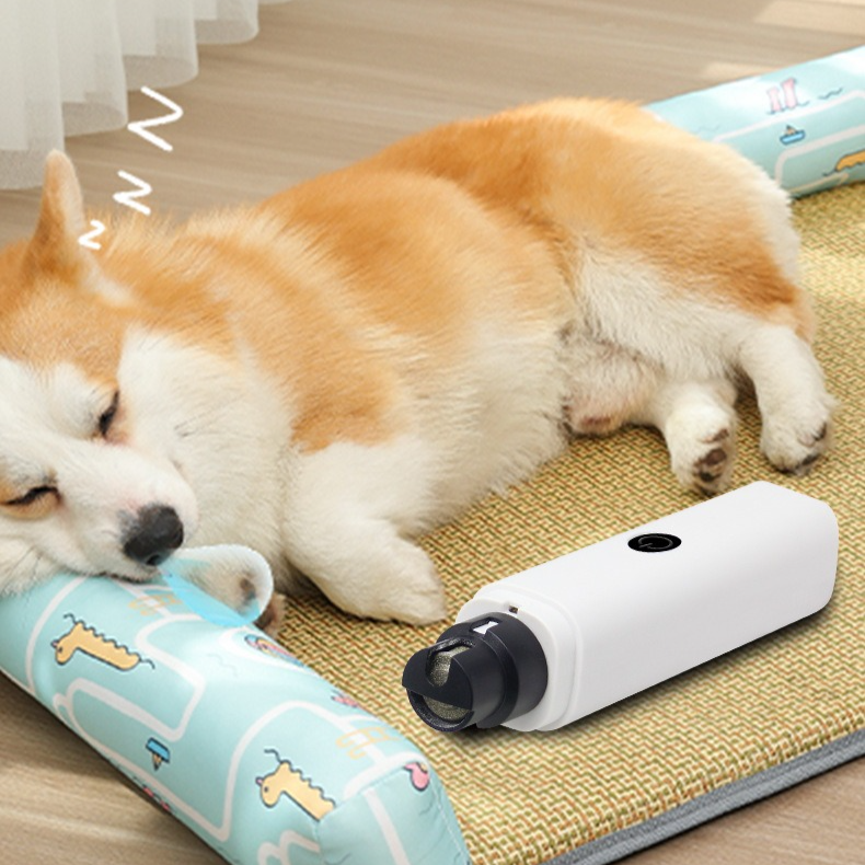 Rechargeable Electric Pet Nail Grinder with LED Light, Universal Grinder for Cats and Dogs - White - Image 4