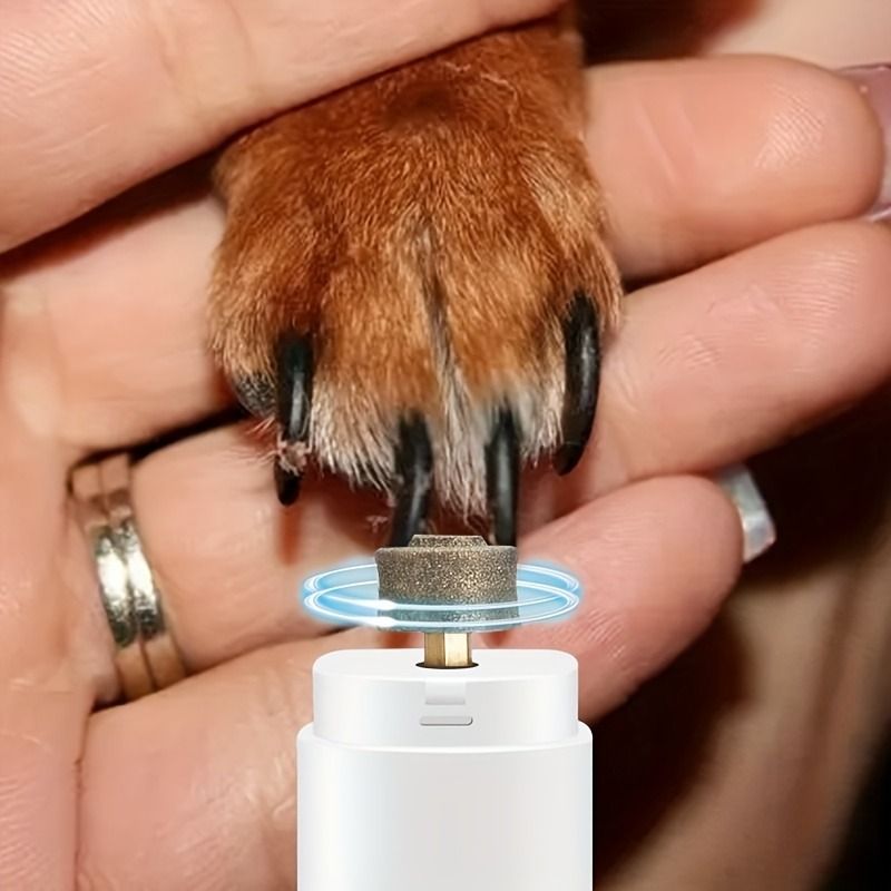 Rechargeable Electric Pet Nail Grinder with LED Light, Universal Grinder for Cats and Dogs - Green - Image 5