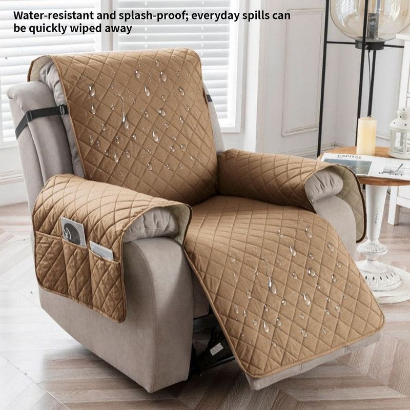 Waterproof and Non-Slip Single Sofa Cushion, Pet-Resistant and Washable Sofa Cover - Brown - Image 1