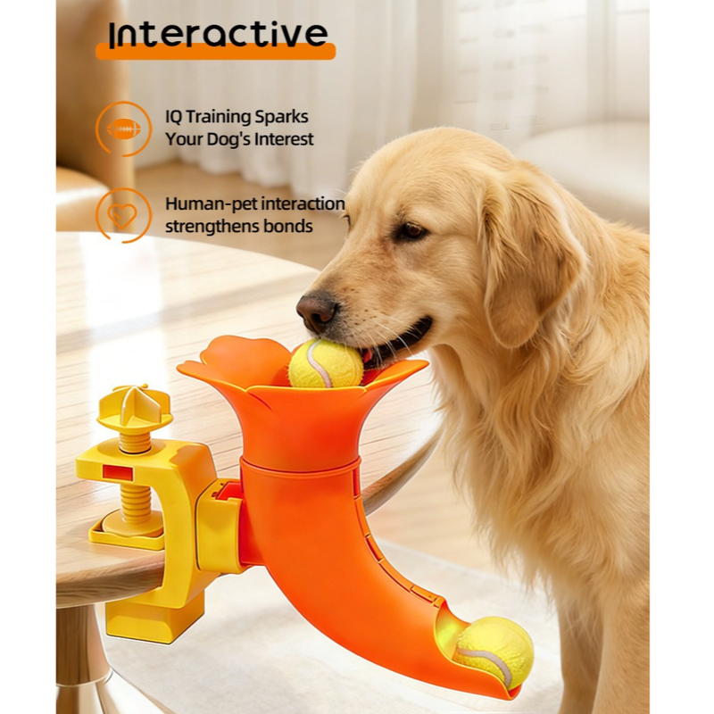 Automatic Pet Ball Launcher, Tennis Ball Launcher, Interactive Pet Toy to Keep Your Pet Entertained - Red - Image 8