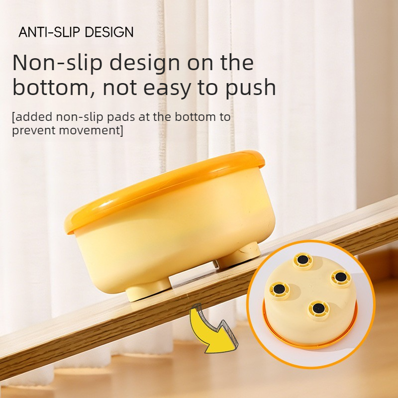 Anti-Splash Floating Pet Water Bowl, 1500ml Large Capacity, Tip-Proof and Chin-Dry Design - Yellow - Image 4