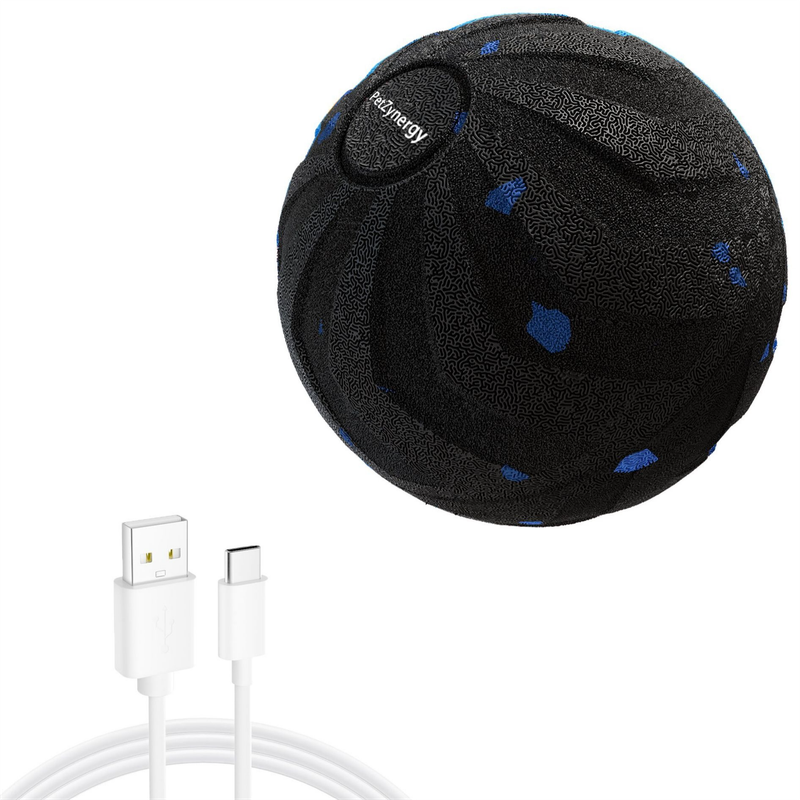 Smart Interactive Dog Toy Ball, Auto-Bouncing and Spinning, E-TPU Bite-Resistant and Rechargeable - Black - Image 1