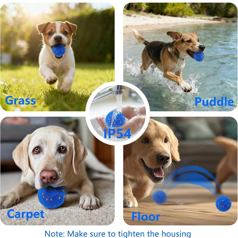 Smart Interactive Dog Toy Ball, Auto-Bouncing and Spinning, E-TPU Bite-Resistant and Rechargeable - Black - Image 6