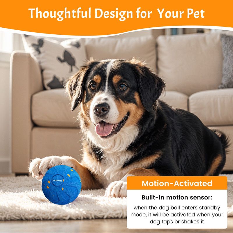 Smart Interactive Dog Toy Ball, Auto-Bouncing and Spinning, E-TPU Bite-Resistant and Rechargeable - Gray - Image 4