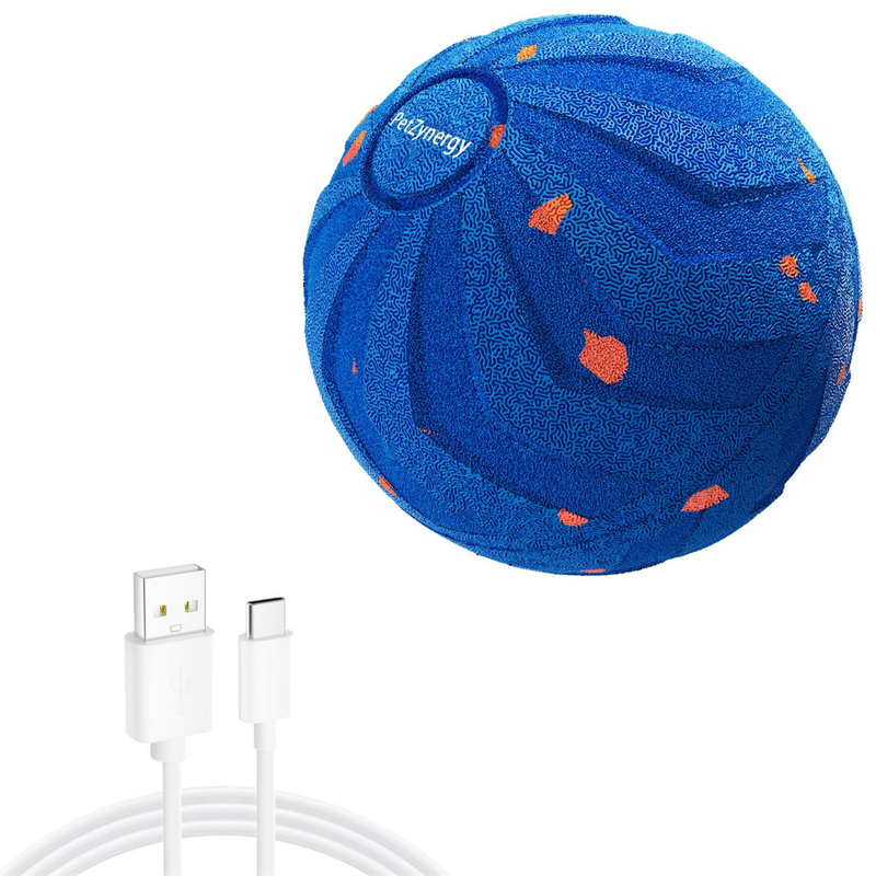 Smart Interactive Dog Toy Ball, Auto-Bouncing and Spinning, E-TPU Bite-Resistant and Rechargeable - Blue - Image 1