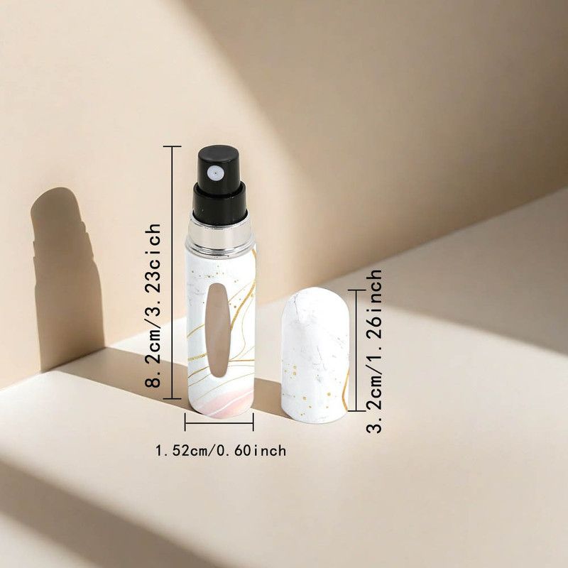 3-Pack - 5ml Portable Perfume Refill Bottles, Bottom-Fill Leak-Proof Travel Spray Bottles - White - Image 5