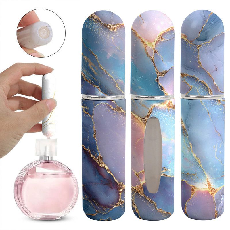 3-Pack - 5ml Portable Perfume Refill Bottles, Bottom-Fill Leak-Proof Travel Spray Bottles - Starry Blue - Image 1