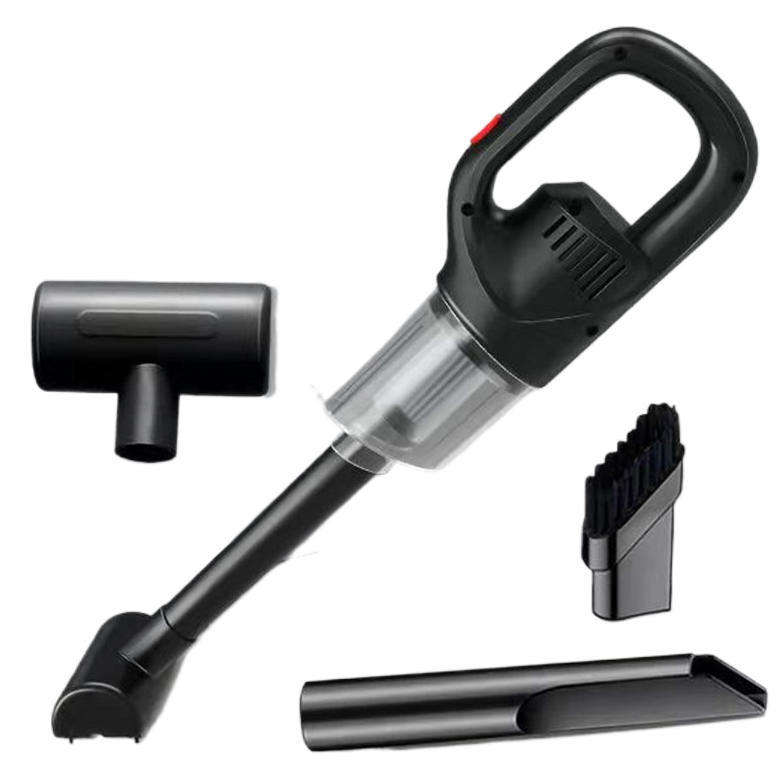 Portable Cordless Handheld Vacuum, High-Power Rechargeable Cleaner with Multiple Nozzles - Black - Image 1