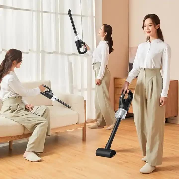 Portable Cordless Handheld Vacuum, High-Power Rechargeable Cleaner with Multiple Nozzles - Black - Image 3