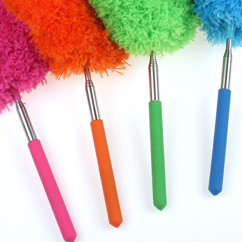6-Pack, Telescopic Microfiber Duster with Extendable Handle, for High Ceilings & Fan Cleaning - Blue - Image 2