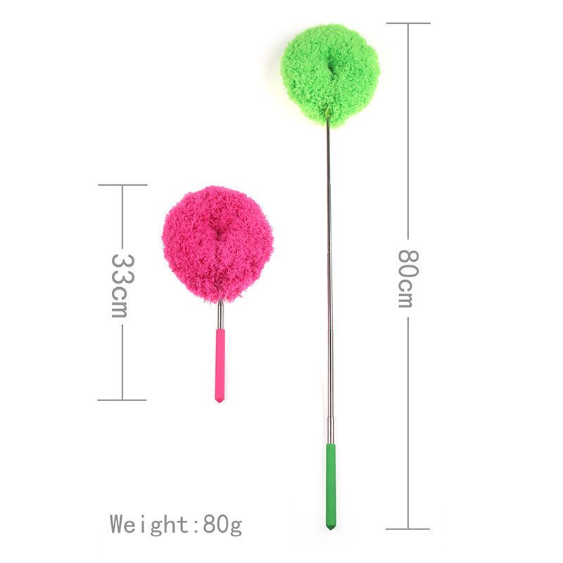 6-Pack, Telescopic Microfiber Duster with Extendable Handle, for High Ceiling & Fan Cleaning - Green - Image 4