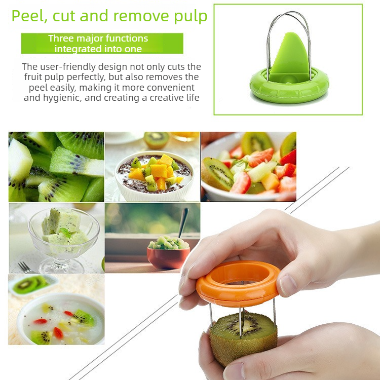 4-Pack - Multi-Function Kiwi Peeler: The Ultimate Home Fruit Peeler and Scooper, Kitchen Tool - Green - Image 5