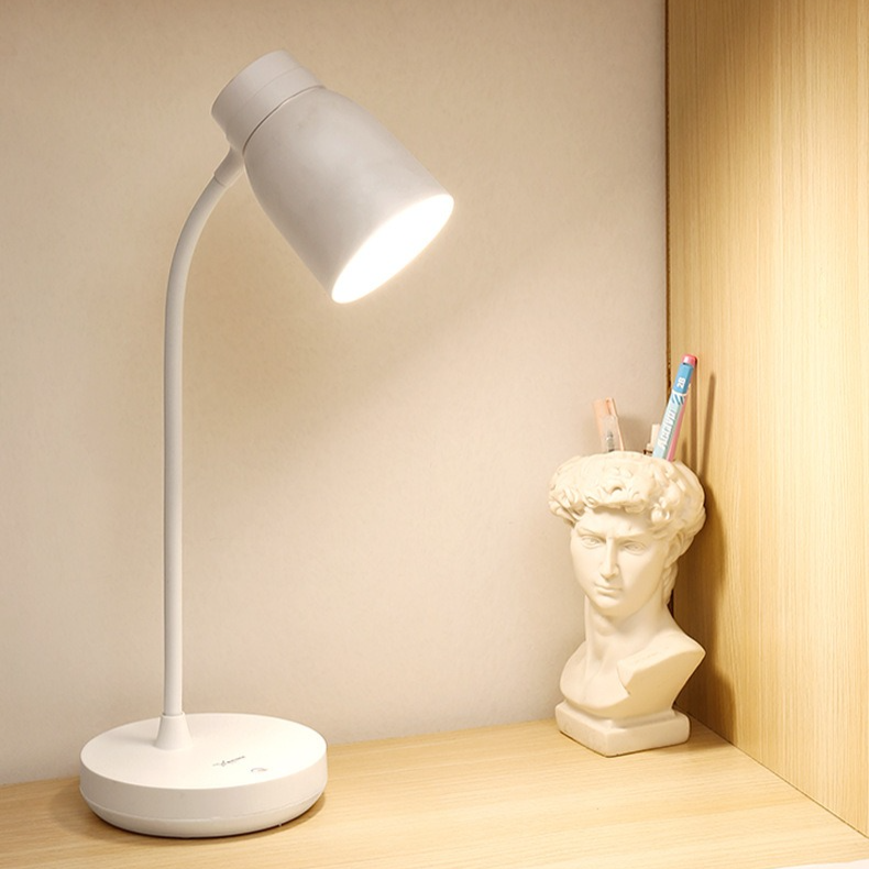 White Dimmable LED Night Light, Flicker-Free and Blue Light-Free, Cordless and Plug-in Dual-Purpose Desk Lamp - Image 5