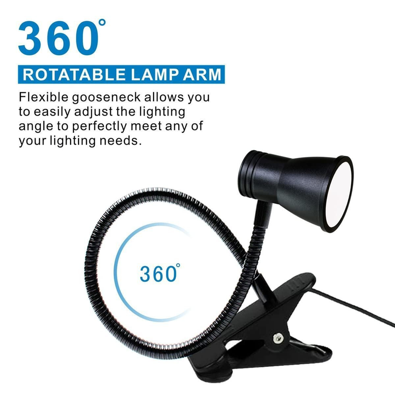 Clip-On LED Desk Lamp, 3 Color Modes & 3 Brightness Levels, Flexible Gooseneck Eye-Caring Light for Study, Manicure, Photography - Image 7