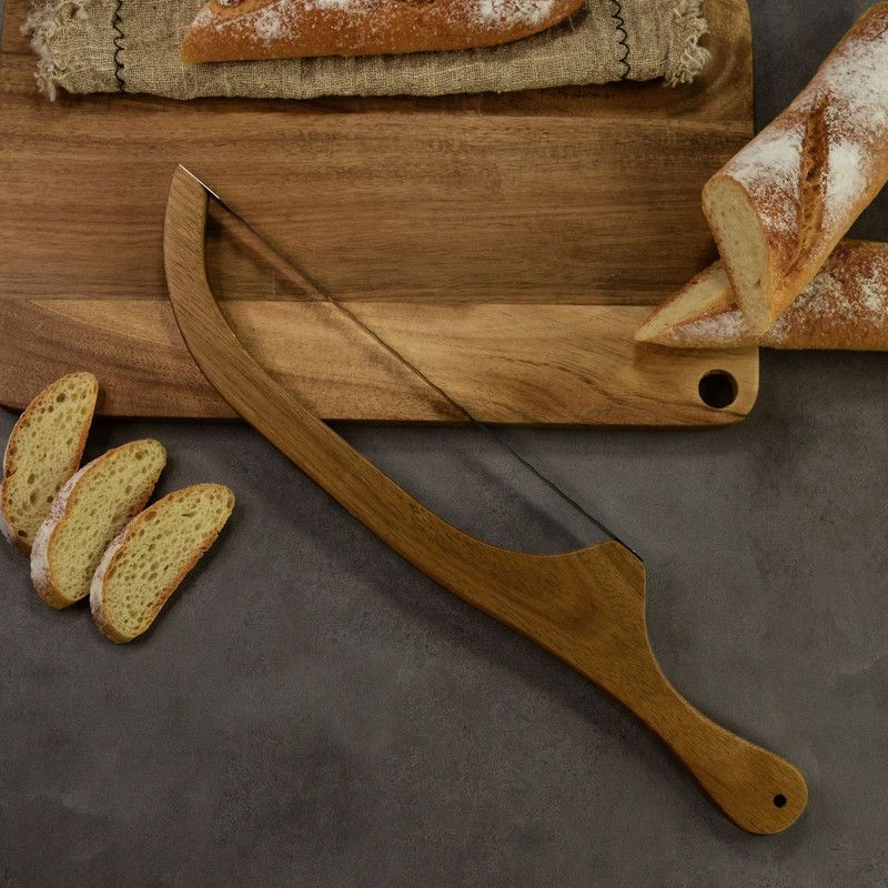 Bread Slicer Knife Set, Single Edge Stainless Steel Serrated Bread Cutter with Storage Bag, Blade Cover & Screwdriver for Baguette, Toast, Sourdough - Image 4