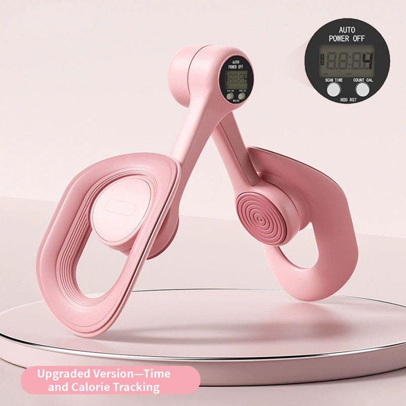 Pink - Multifunctional Thigh Master Trainer with Calorie & Time Counter, Home Kegel Exerciser for Inner Thighs, Buttocks, and Arms - Image 1