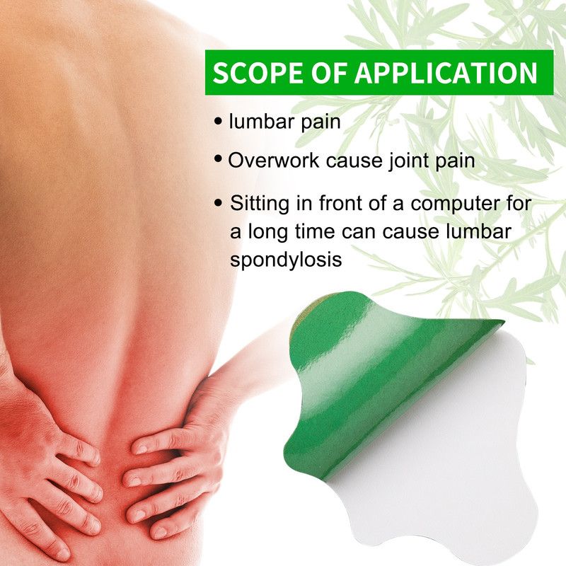 Herbal Mugwort Lumbar Patches: Warm Compress Patches for Lower Back Pain Caused by Muscle Strain or Prolonged Sitting (48 pcs/4 boxes) - Image 5