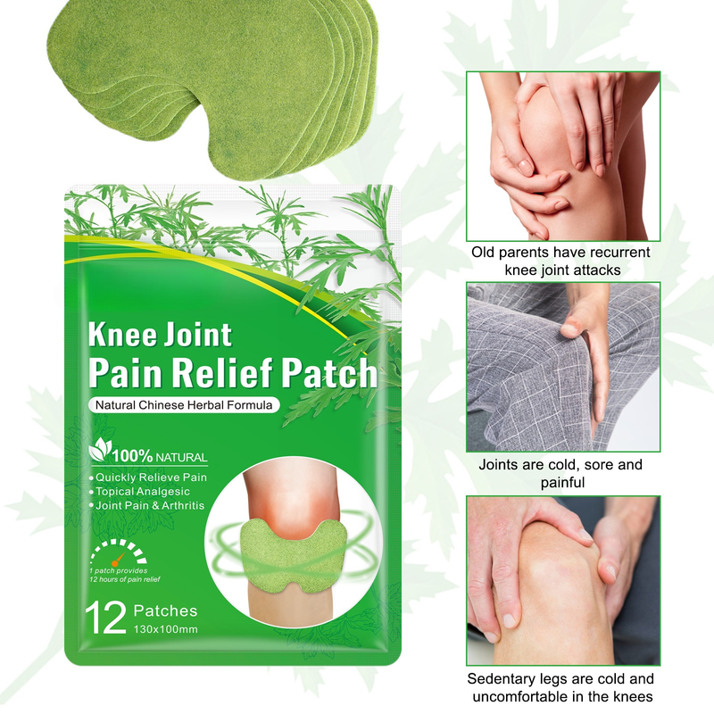 Mugwort Knee Joint Patches: Herbal Warm Compress Patches for Chronic Knee Pain and Relief from Cold Exposure During Exercise (48 pcs/4 boxes) - Image 6