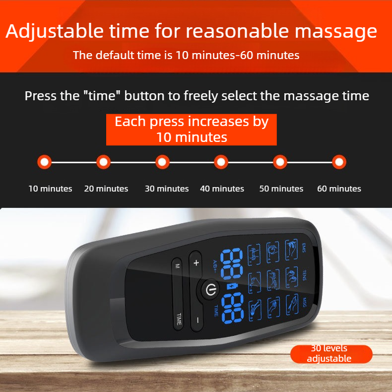 Portable Digital Massage Therapy Machine, USB Rechargeable Dual User Electric Pulse Massager for Neck Waist Knee Joint Soreness - Image 7