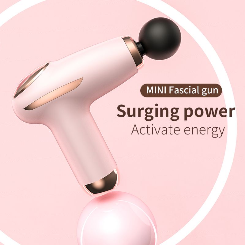 Black - Portable Mini Fascia Gun with 4 Massage Heads, Type-C Rechargeable Low-Noise Handheld Percussion Massager for the Gym - Image 3