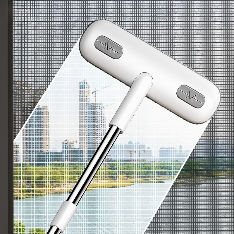 Extendable Window Screen Cleaning Brush , Wet Dry Use Screen Wiper for High-rise Window Carpet Sofa Pet Hair Cleaning - Image 3