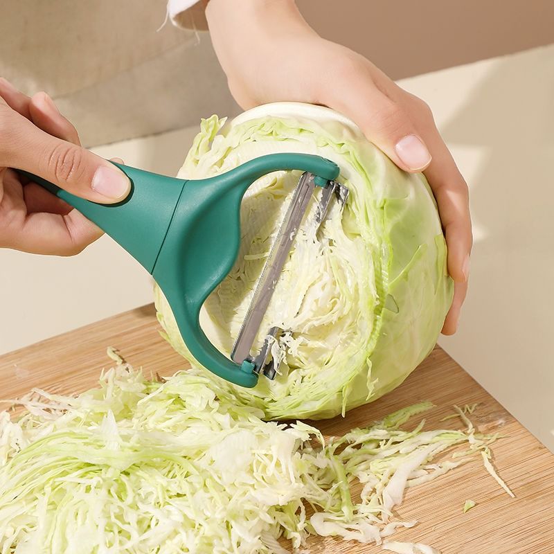 Dual Blade Vegetable Peeler & Cabbage Shredder, 2 in 1 Stainless Steel Julienne Slicer for Cabbage, Carrot, Potato, Fruit Salad Making - Image 2
