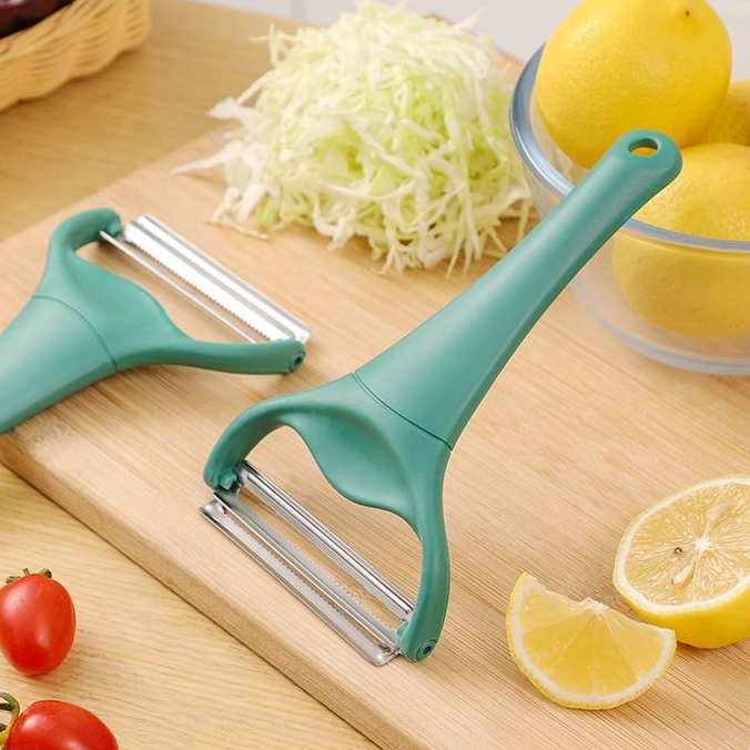 Dual Blade Vegetable Peeler & Cabbage Shredder, 2 in 1 Stainless Steel Julienne Slicer for Cabbage, Carrot, Potato, Fruit Salad Making - Image 3