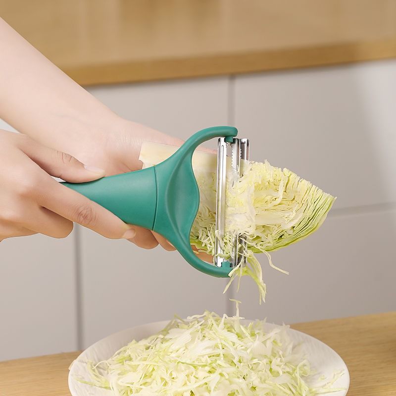 2-Piece Set - Dual Blade Vegetable Peeler & Cabbage Shredder, 2-in-1 Stainless Steel Julienne Slicer for Cabbage, Carrot, Potato, and Fruit Salad Preparat - Image 4