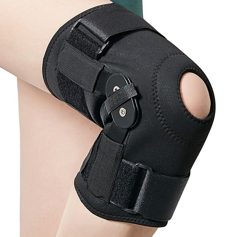 Hinged Metal Knee Brace with Removable Side Stabilizers, ACL Injury, Sports Workout & Joint Pain Relief-M - Image 1