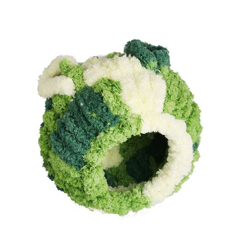 Thick Coral Fleece Winter Bird House with Plastic Frame & Metal Screw Hook for Budgies and Cockatiels - Green - Image 1