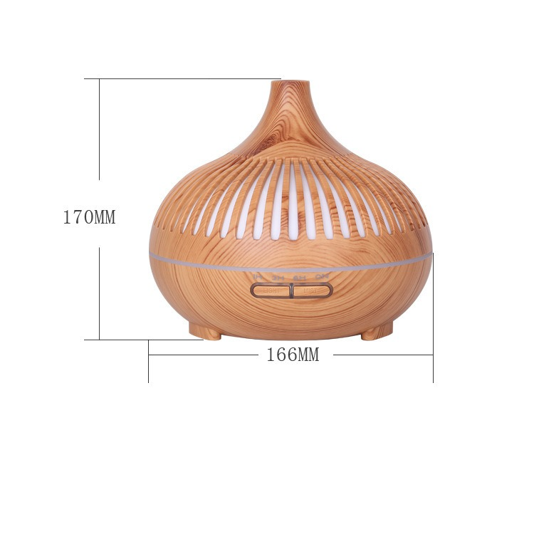 (2-Pack) 550ml Wood-Grain Ultrasonic Aroma Diffuser and Humidifier with 7-Color LED Night Light and Timer for the Bedroom – Dark Wood - Image 8