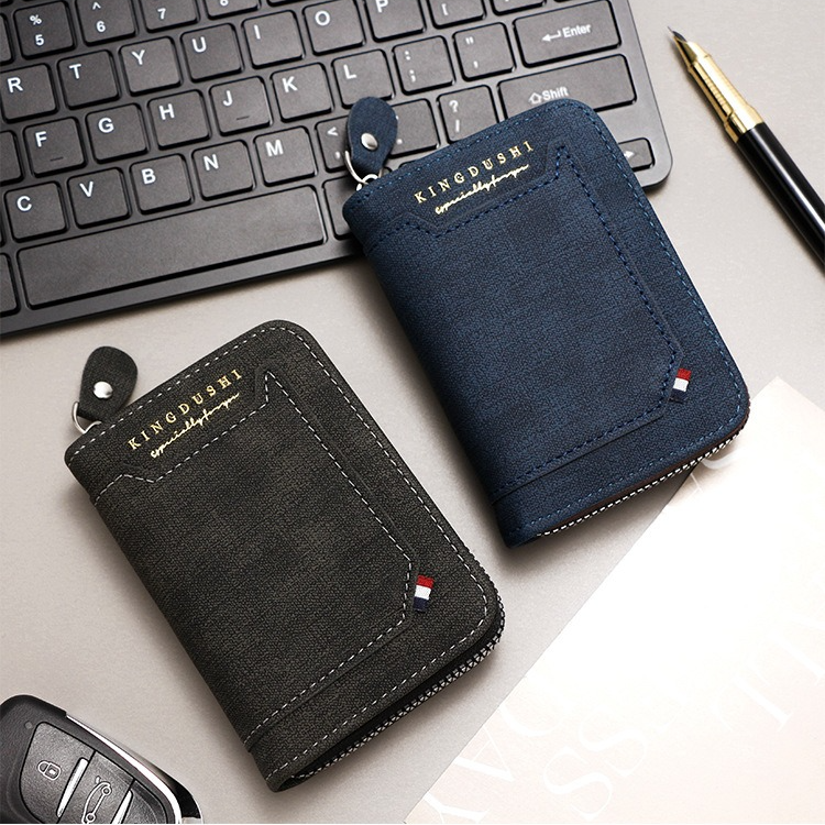 Matte PU Accordion Card Holder Wallet, Zip-Around Coin Purse with Extra Front Card Slot, Multi-Slot Credit Card Case for Men and Women (Dark Brown) - Image 8