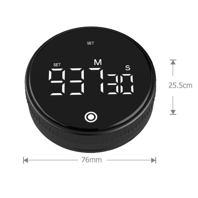 Rotating Digital Kitchen Timer, 999-Minute LED Display Timer with Magnetic Back & Stand, Type-C, for Studying and Exercising—White - Image 8