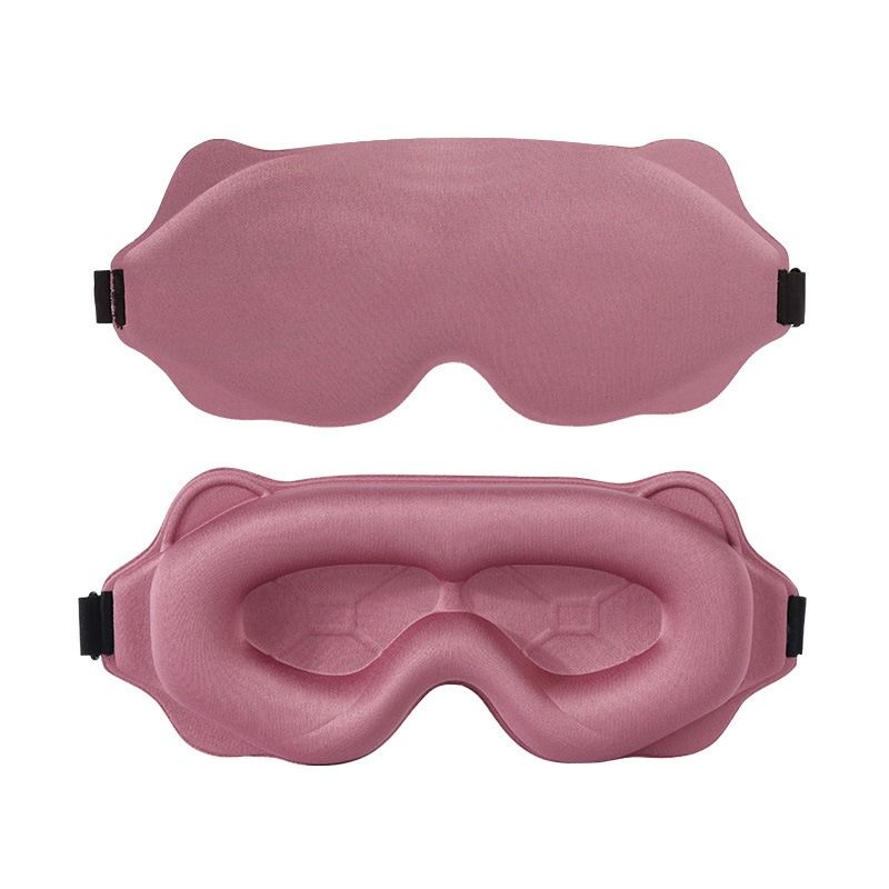 3D Contoured Sleep Mask, Breathable Fabric with Adjustable Strap, Light-Blocking Eye Mask for Sleeping, Napping, and Travel—Pink - Image 1