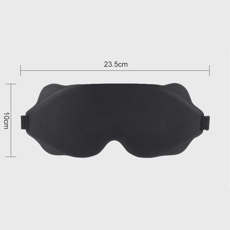 3D Contoured Sleep Mask, Breathable Fabric with Adjustable Strap, Light-Blocking Eye Mask for Sleeping, Napping, and Travel—Black - Image 8