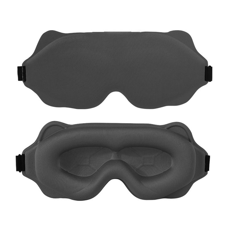 3D Contoured Sleep Mask, Breathable Fabric with Adjustable Strap, Light-Blocking Eye Mask for Sleeping, Napping, and Travel - Gray - Image 1
