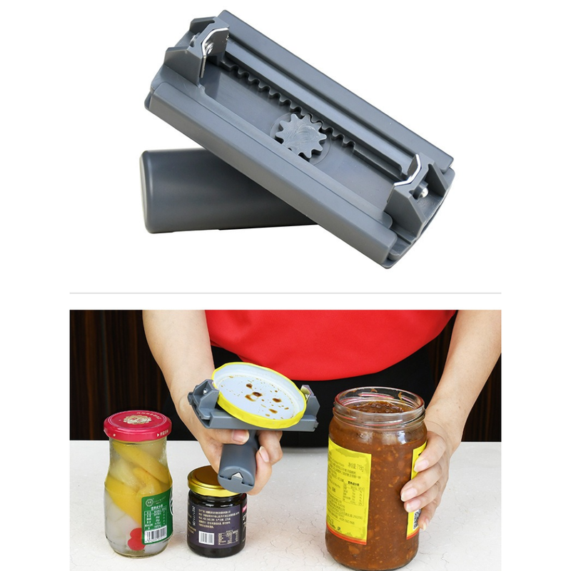 Multi-Function Jar Opener, Adjustable Non-Slip Lid Opener for 20mm-100mm Caps, ABS & Stainless Steel, Easy to Use - Gray - Image 5