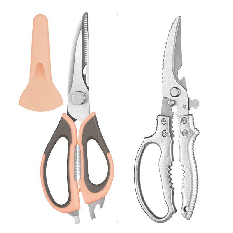 2-Pack Kitchen Scissors Set, Heavy-Duty Chicken Bone Shears & Detachable Kitchen Shears, 3Cr13 Stainless Steel & Magnetic Sheath - Pink - Image 1