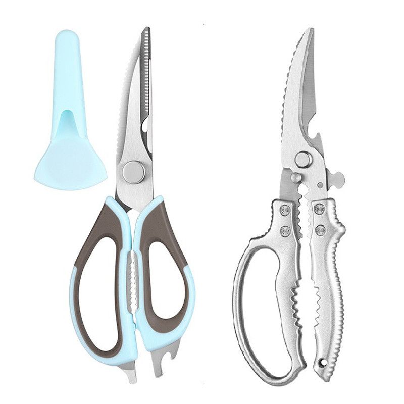 2-Pack Kitchen Scissors Set, Heavy-Duty Chicken Bone Shears & Detachable Kitchen Shears, 3Cr13 Stainless Steel & Magnetic Sheath—Blue - Image 1