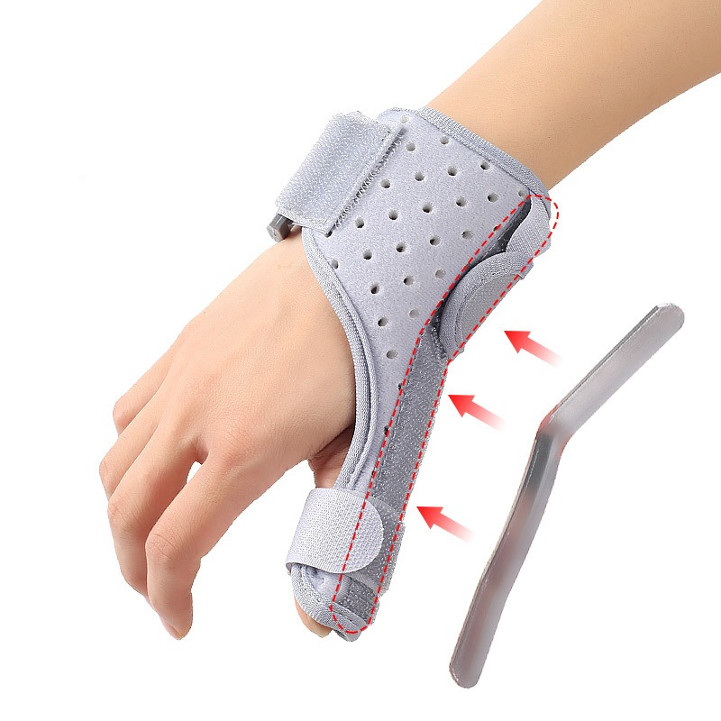 Thumb Support Brace, Adjustable Wrist & Thumb Stabilizer, Breathable Protector for Tendonitis—Black - Image 2