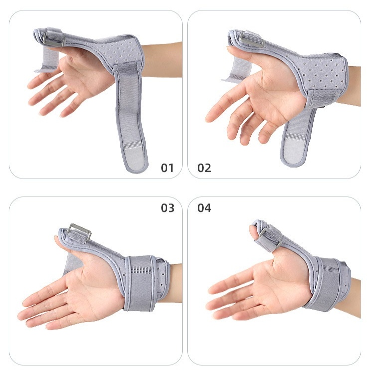 Thumb Support Brace, Adjustable Wrist & Thumb Stabilizer, Breathable Protector for Tendonitis—Black - Image 5