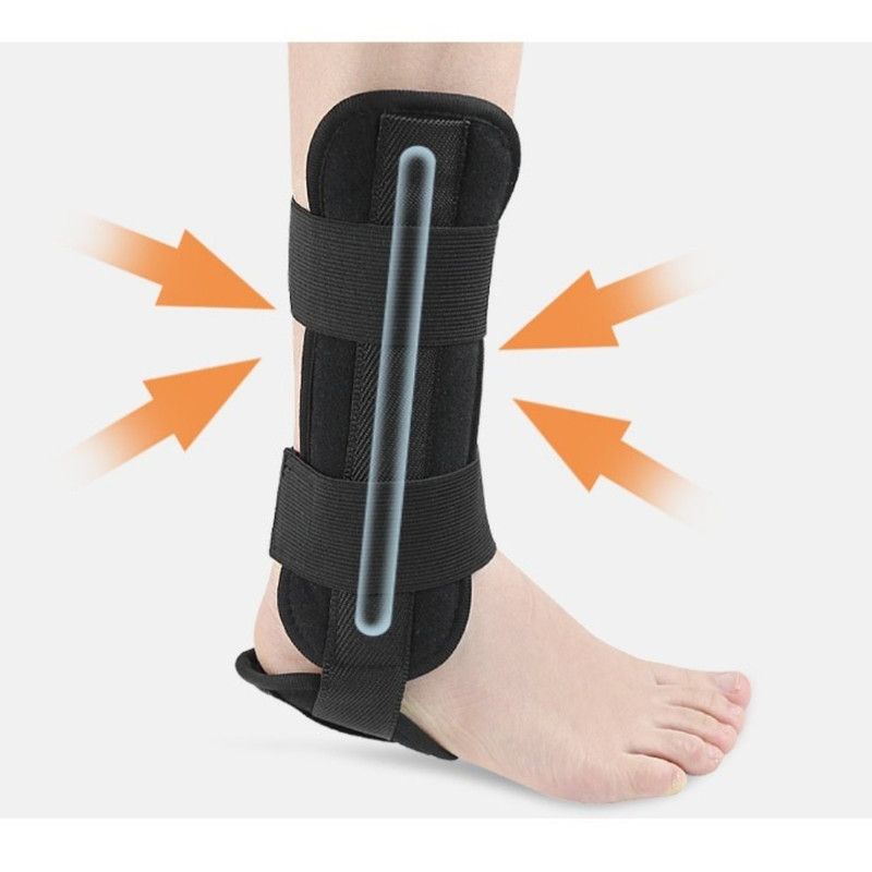 Adjustable Ankle Brace, Breathable Stabilizer Splint for Sprain Recovery & Sports Protection - Black L - Image 5