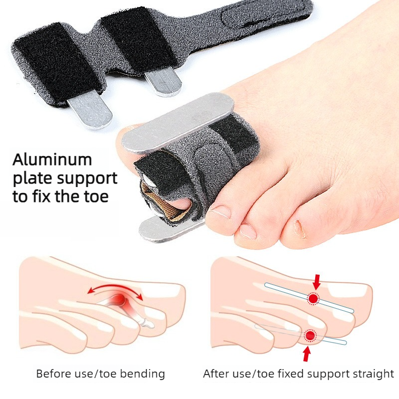 Adjustable Toe Splint Wraps, Hammer Toe Corrector for Curled/Claw Toes, Aluminum Brace Support for Daily Wear (2PCS) - Image 3