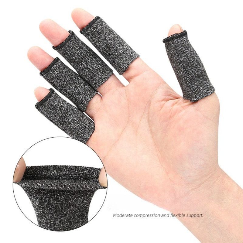 10PCS Elastic Compression Finger Sleeves, Breathable Support Protectors for Sports & Daily Use-L - Image 3