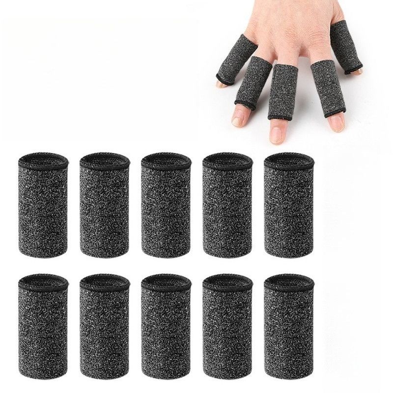 10PCS Elastic Compression Finger Sleeves, Breathable Support Protectors for Sports & Daily Use-M - Image 1