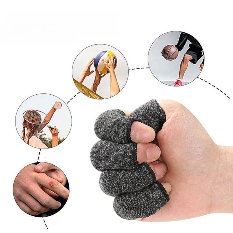 10PCS Elastic Compression Finger Sleeves, Breathable Support Protectors for Sports & Daily Use-M - Image 2