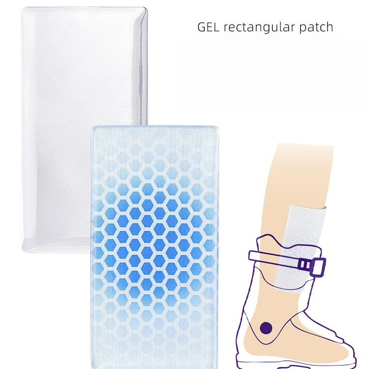 2PCS Self-Adhesive Gel Pads for Ski Boots, Anti-Friction Shock Absorbing Liners, Reusable & Washable - Image 1