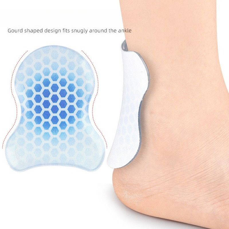 2PCS Gourd-Shaped Gel Pads for Ski Boots, Self-Adhesive Shock Absorbing Heel Liners, Reusable & Washable - Image 2