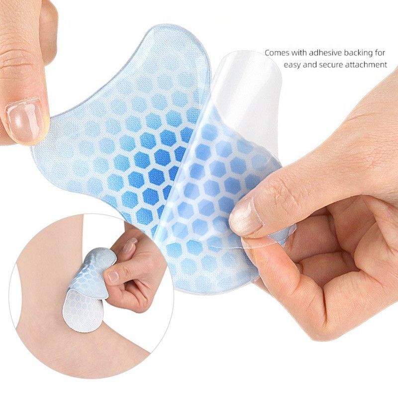 2PCS Gourd-Shaped Gel Pads for Ski Boots, Self-Adhesive Shock Absorbing Heel Liners, Reusable & Washable - Image 3